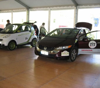 Stimmung am 1. Tag Silvretta E-Rallye