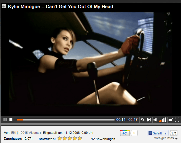 Musik-Video und Auto - Kylie Minogue 1