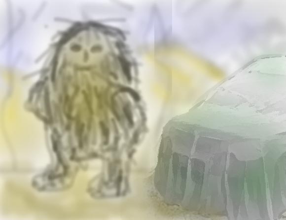 Yetis Spuren im Sand 1