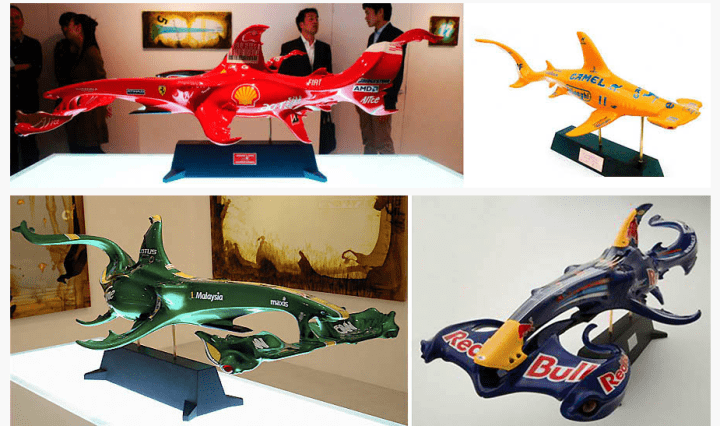 Japanese Contemporary Art, tierische Skulpturen im Formel 1 Design 5
