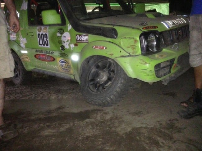 Jimny hat ein Rad ab