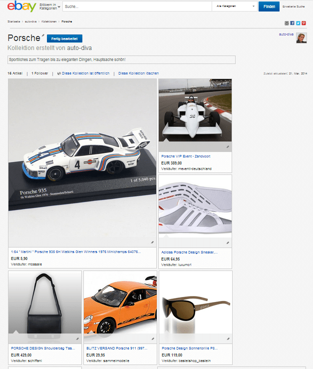 eBay-Kollektionen von auto-diva 1
