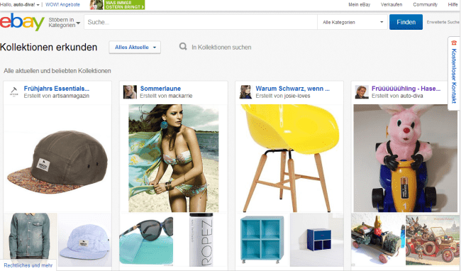 eBay-Kollektionen Startseite