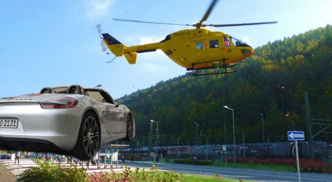 Kindheitstraum fliegender Porsche