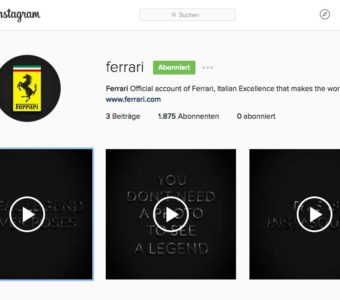 Ferrari auf Instagram