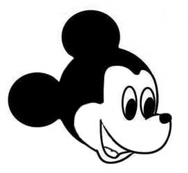 Nachgezeichnete Mickey Mouse Kopie Aufkleber